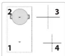 WHIRLPOOL WLX6001DNFF - SUITABLE SIZE OF PAN/POT BASE FOR THE DIFFERENT COOKING ZONES - 1