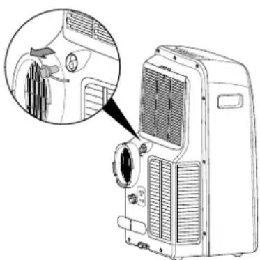 TROTEC PAC 3910 X - Raccordement du tuyau d'évacuation de l'eau de condensation - 1