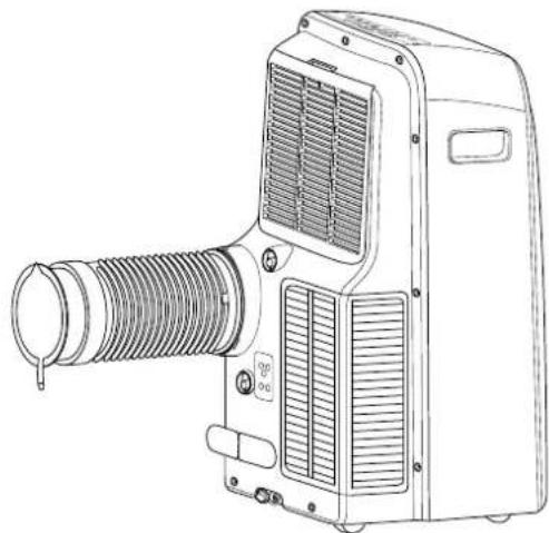 TROTEC PAC 3910 X - Raccordement du tuyau d'évacuation d'air - 3