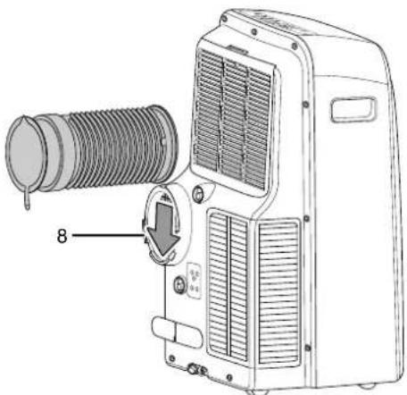 TROTEC PAC 3910 X - Raccordement du tuyau d'évacuation d'air - 2