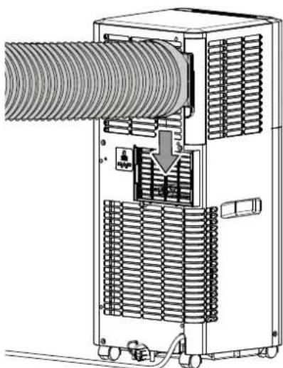 TROTEC PAC 2015 E - Raccordement du tuyau d'évacuation d'air - 2