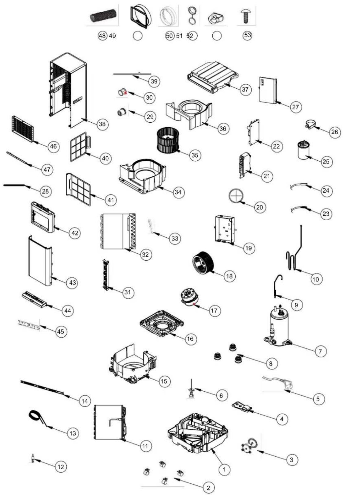 TROTEC PAC 2015 E - Nomenclature et liste des pièces de rechange - 1