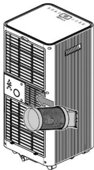 TROTEC PAC 2620 E - Raccordement du tuyau d'évacuation d'air - 2