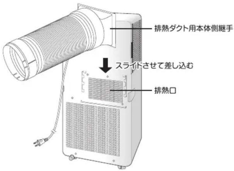 Yamazen YEC-K221 - 排熱ダクトの取り付け - 2