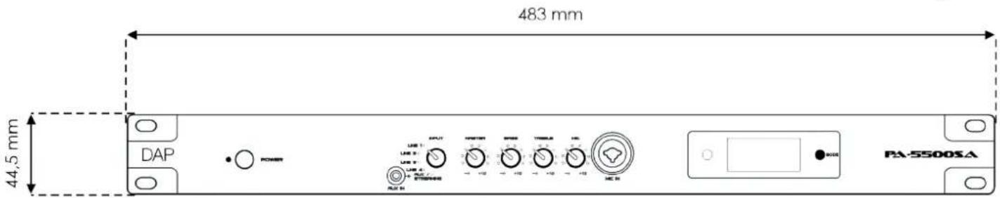 DAP-Audio PA-5500SA - Dimensions - 1