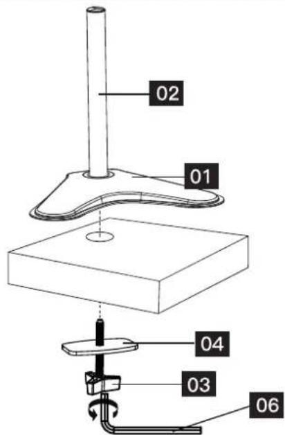 ErgoAV ERDAM1-01B - Option B Trou d'œillet existant - 1