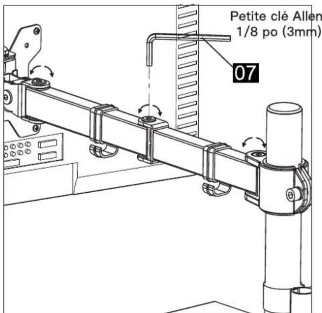 ErgoAV ERDAM2-01B - Étape 5 Réglages d'inclinaison et de pivotement du moniteur - 2