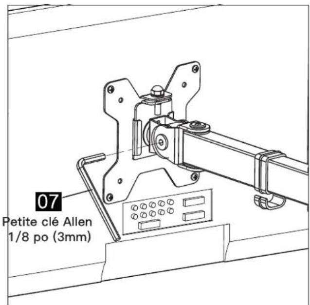 ErgoAV ERDAM2-01B - Étape 5 Réglages d'inclinaison et de pivotement du moniteur - 1