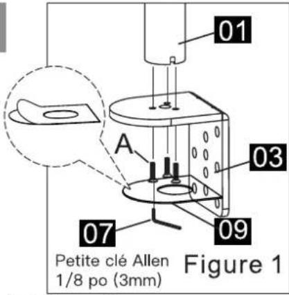 ErgoAV ERDAM2-01B - Option A : Installation du pince de serrage en C - 1