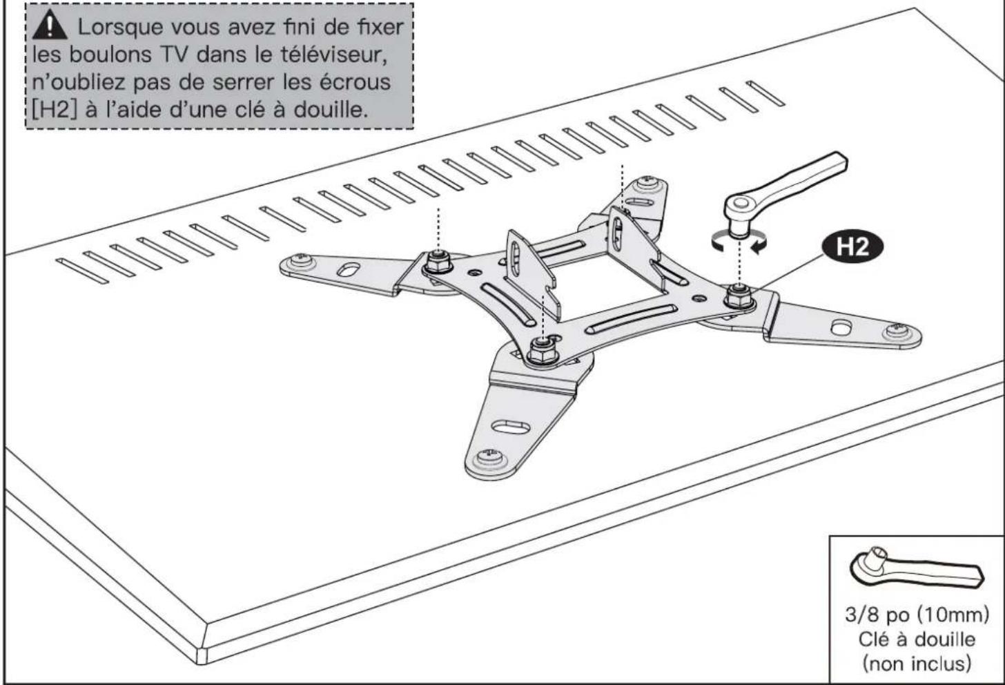 ErgoAV ERMMS1-01B - Option E (pour les trous encastrés) - 3