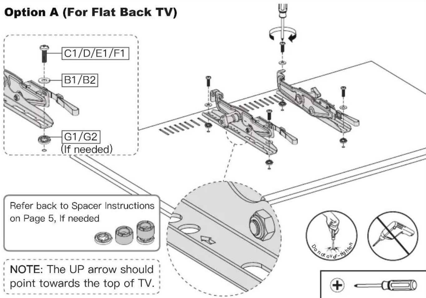 ErgoAV ERMTS1-01B - Check the VESA Pattern of Your TV before the Installation - 14