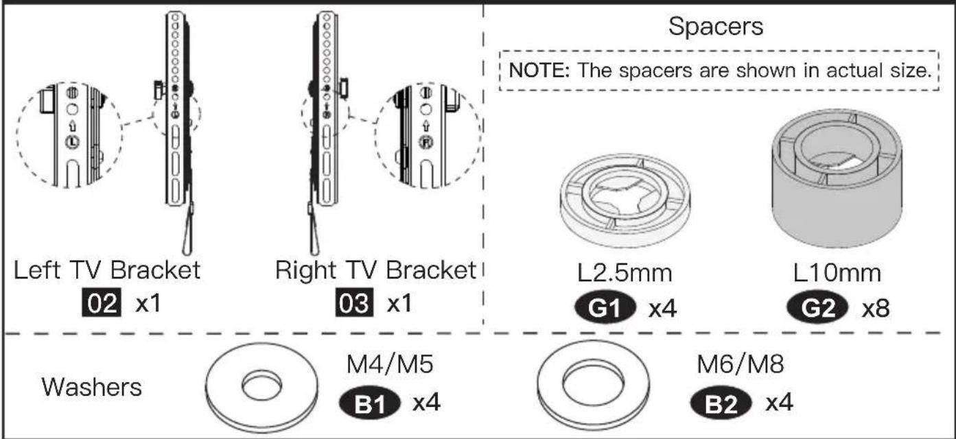 ErgoAV ERMTS1-01B - Check the VESA Pattern of Your TV before the Installation - 4