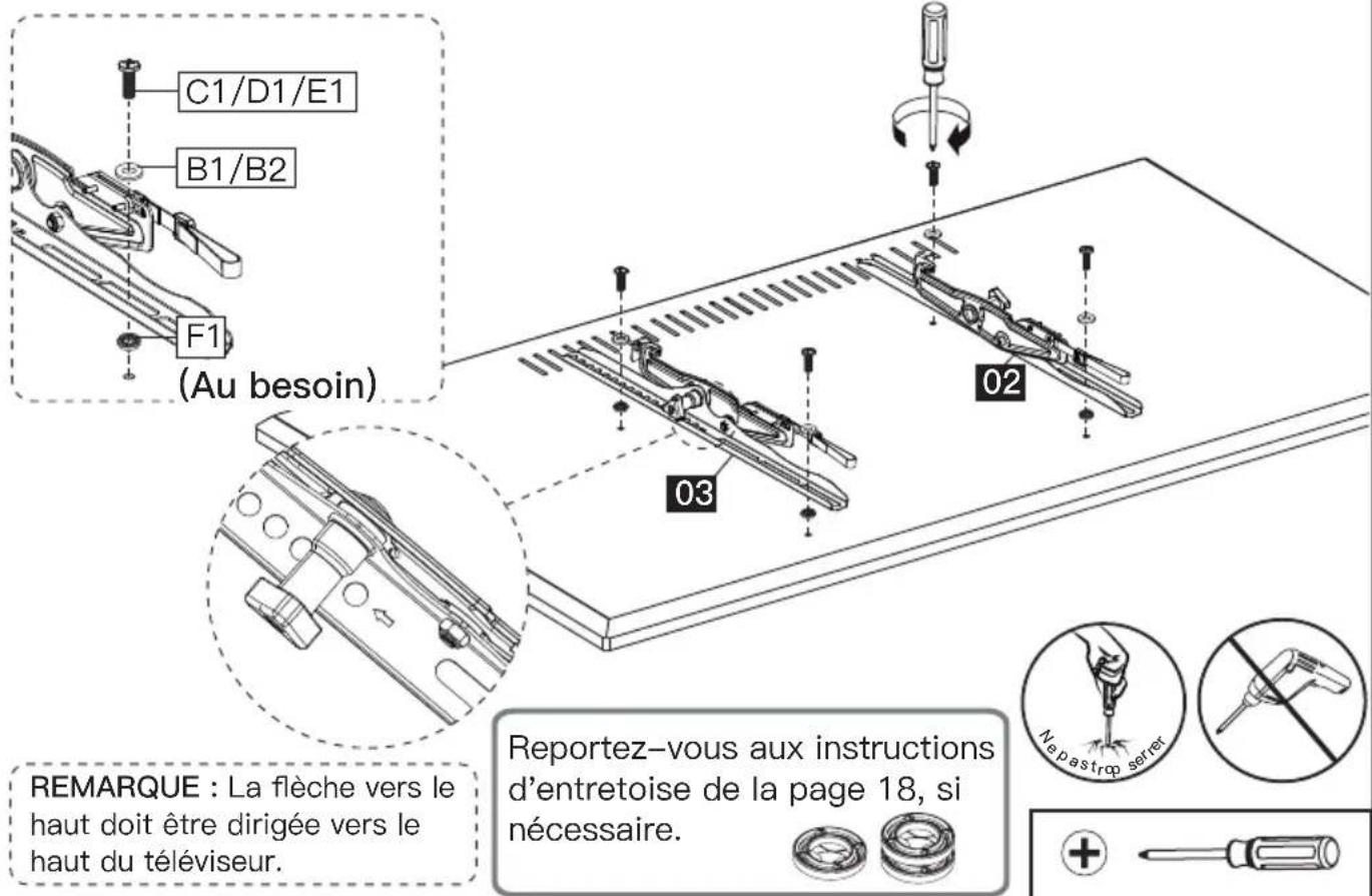 ErgoAV ERMTM1-01B - Sélectionnez les boulons TV - 5