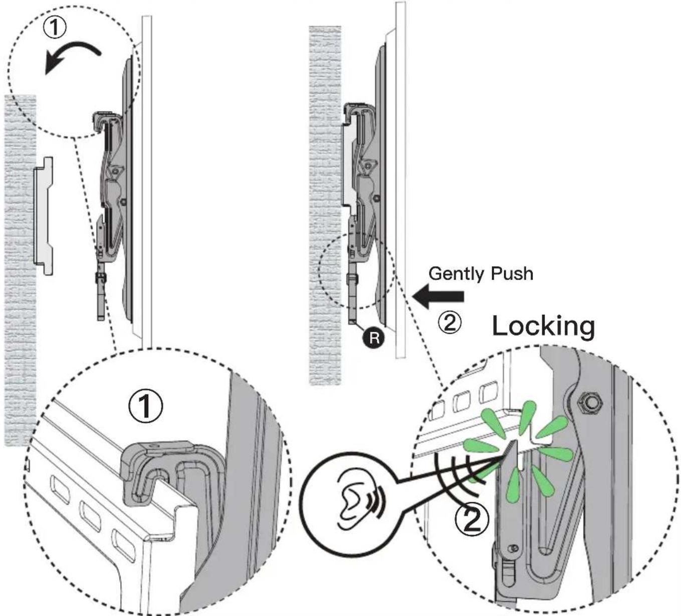 ErgoAV ERMTM1-01B - To Hang TV onto the Wall Plate - 1