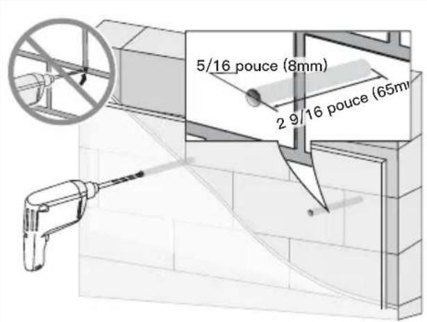 ErgoAV ERTSS2-01B - Étape 5C Pour une installation en béton massif ou en blocs de béton - 3