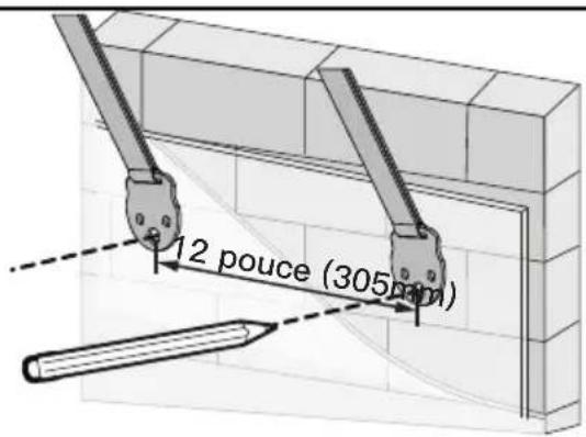 ErgoAV ERTSS2-01B - Étape 5C Pour une installation en béton massif ou en blocs de béton - 1
