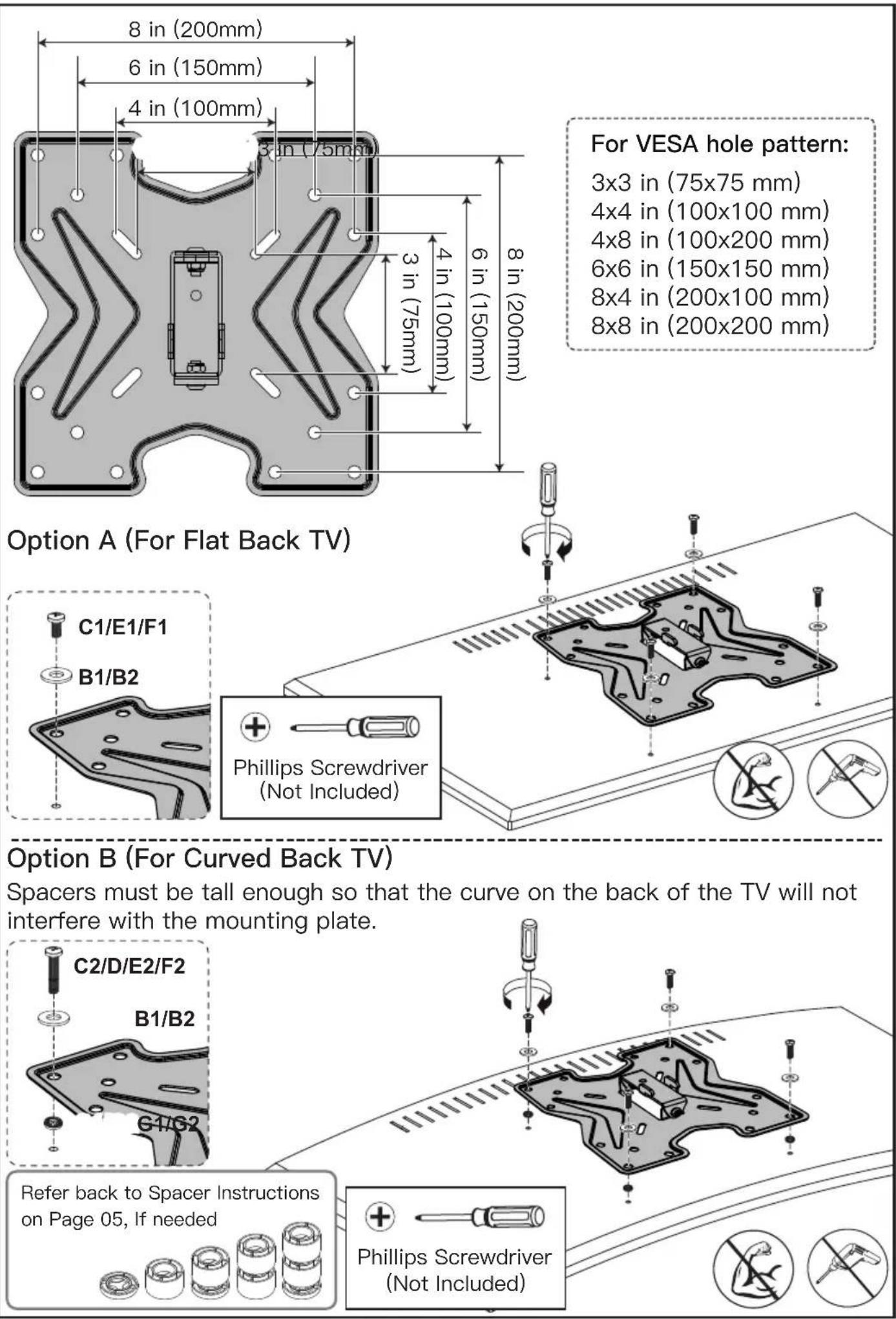 ErgoAV ERTSS2-01B - Select TV Bolts. - 11