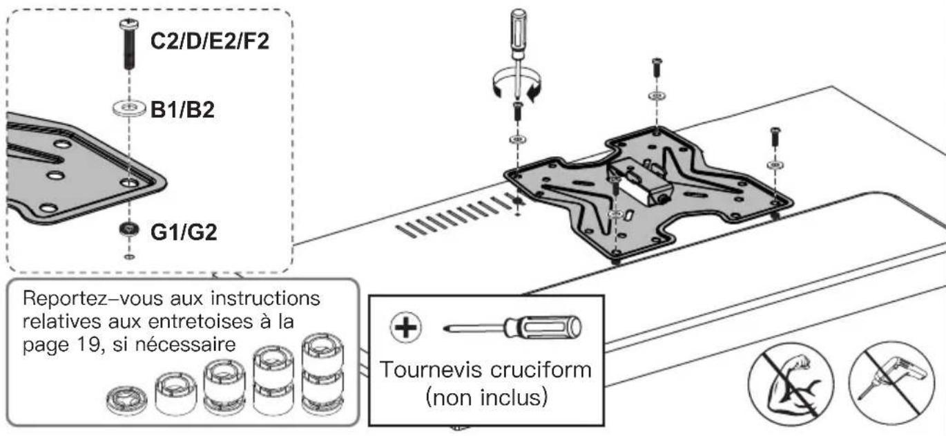 ErgoAV ERTSS2-01B - Option C (pour les TV avec une "bosse") - 1
