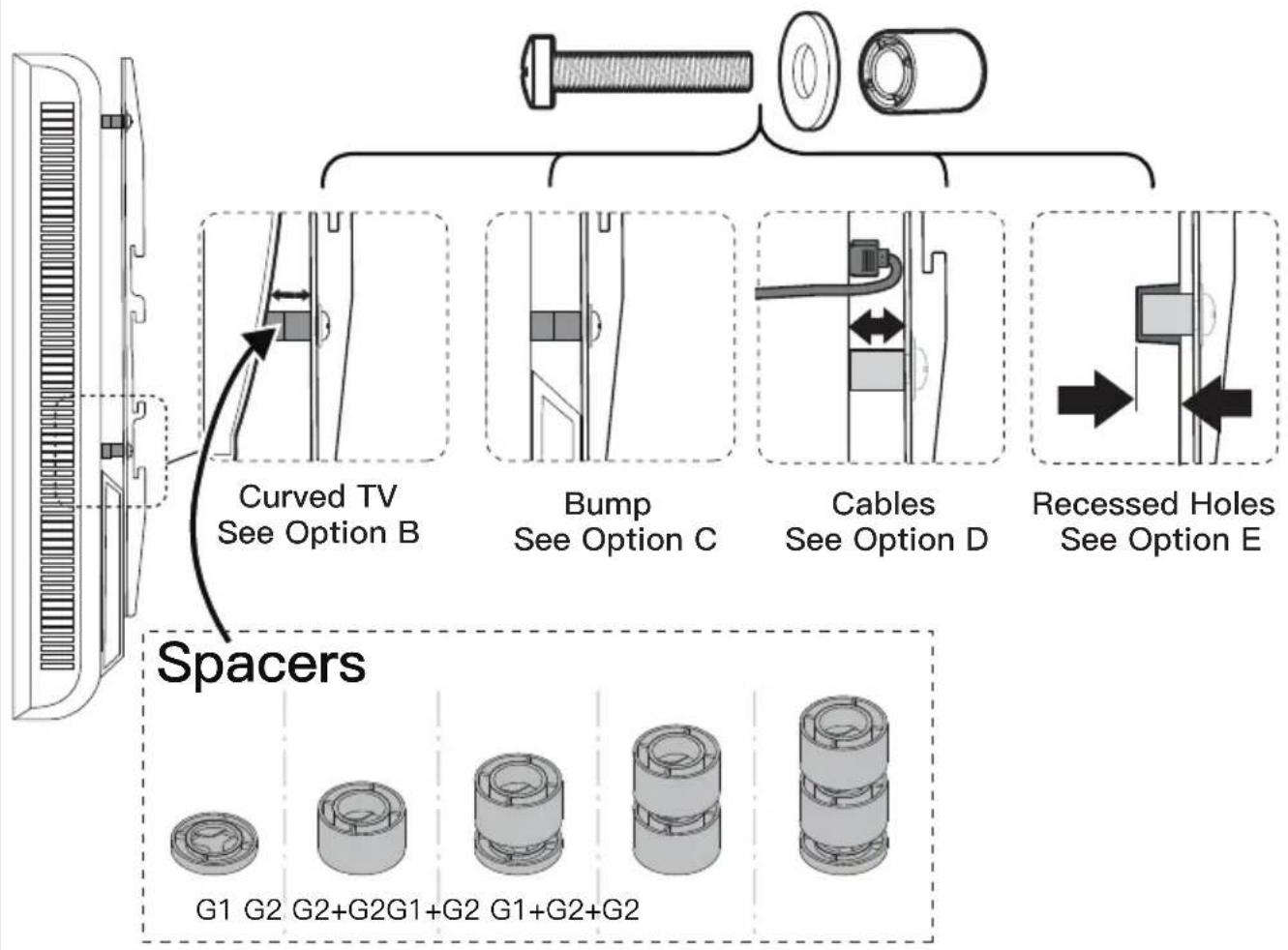 ErgoAV ERTSS2-01B - Select TV Bolts. - 9