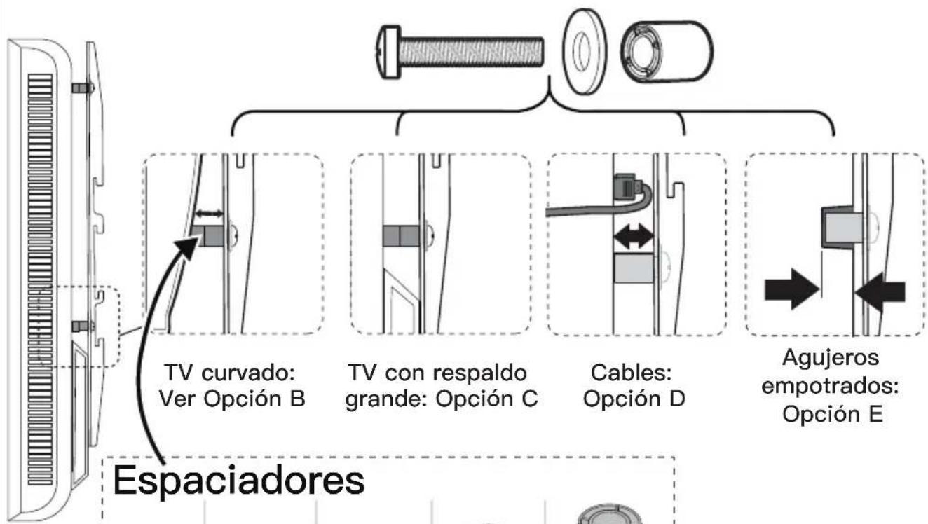 ErgoAV ERTSS2-01B - Piezas necesarias si tiene un televisor como el que se muestra a continuación - 1