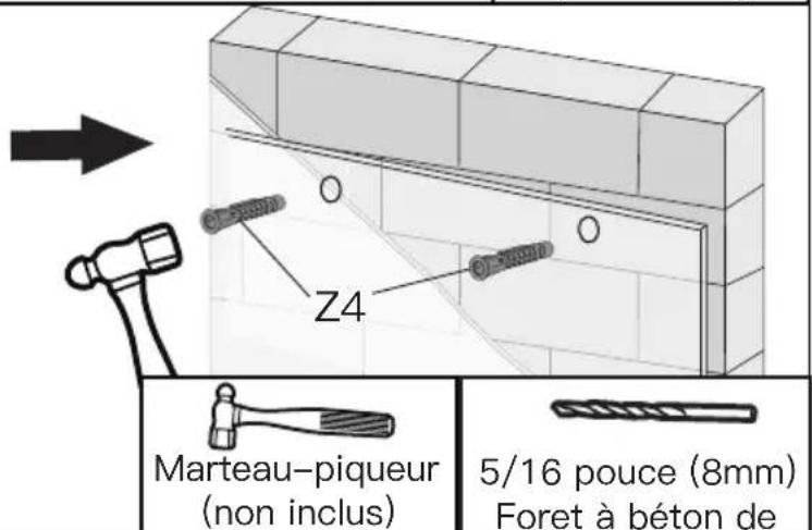 ErgoAV ERTSS2-01B - Étape 5C Pour une installation en béton massif ou en blocs de béton - 4