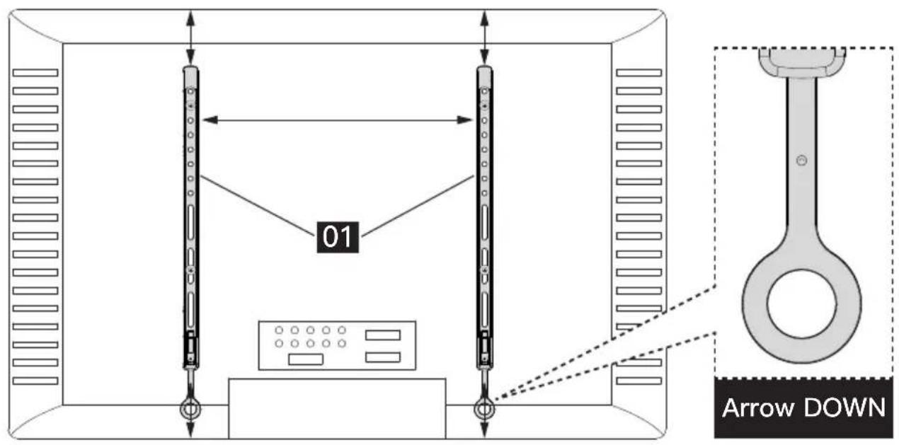 ErgoAV ERMMM7-01B - 1-3 Attach the TV Brackets to Your TV - 1