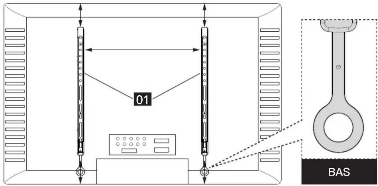 ErgoAV ERMMM7-01B - 1-3 Fixez les supports pour téléviseur à votre téléviseur - 1