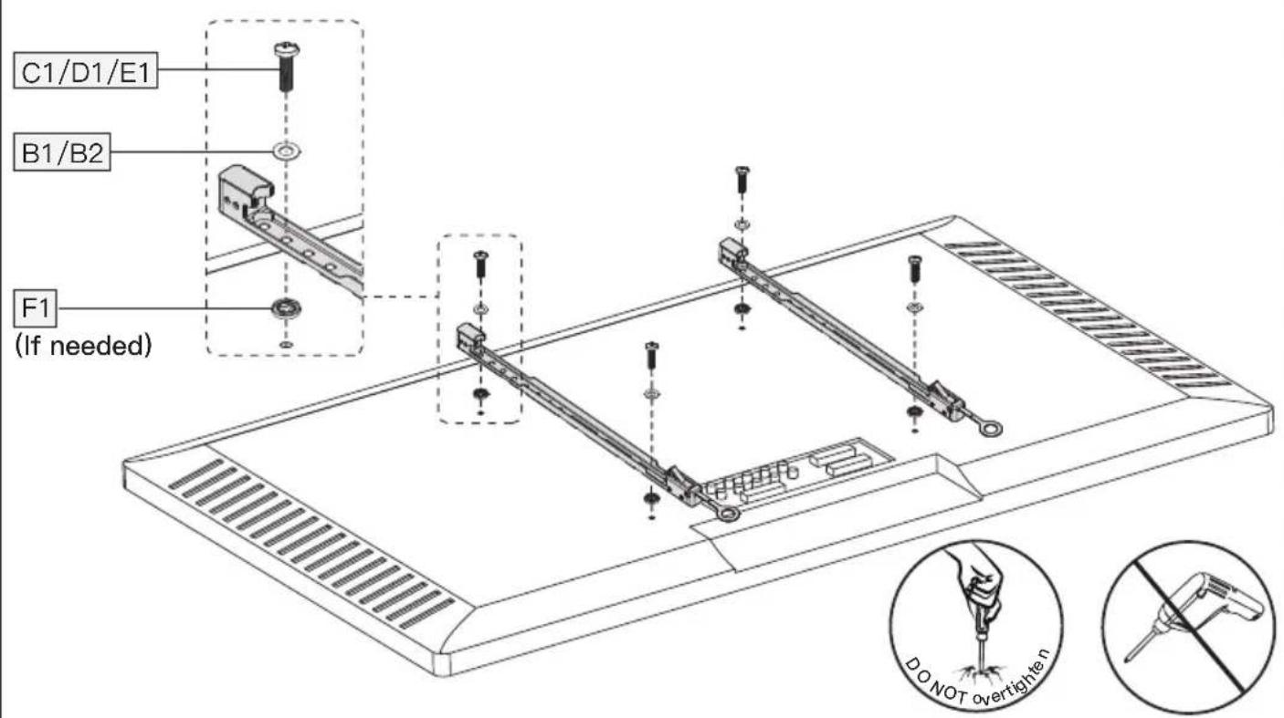 ErgoAV ERMMM7-01B - Option A (For Flat Back TVs) - 1