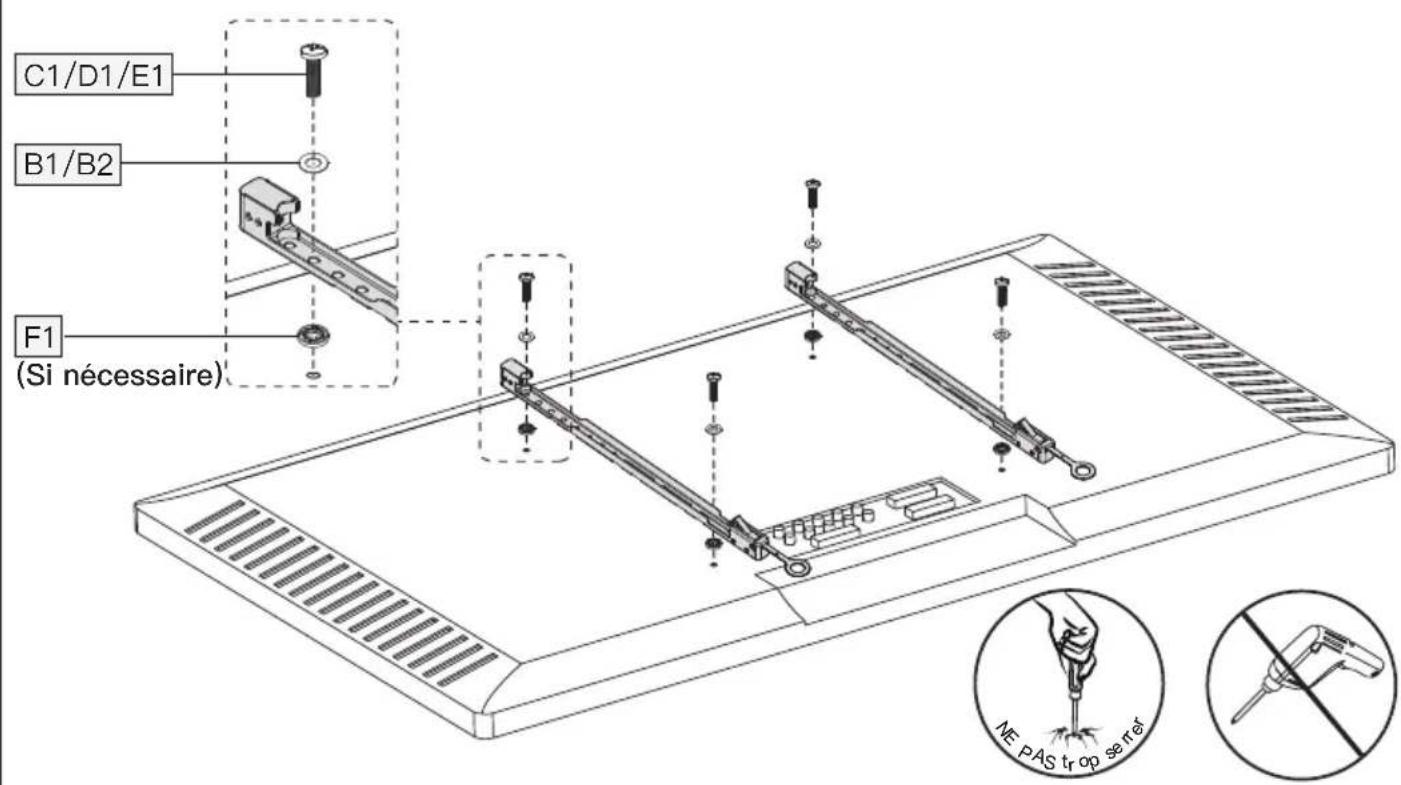 ErgoAV ERMMM7-01B - Option A (Pour les téléviseurs à dos plat) - 1