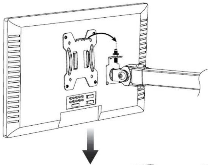 ErgoAV ERDAS2-01B - Étape 4 Fixation du moniteur à la tête du bras pivotant - 4