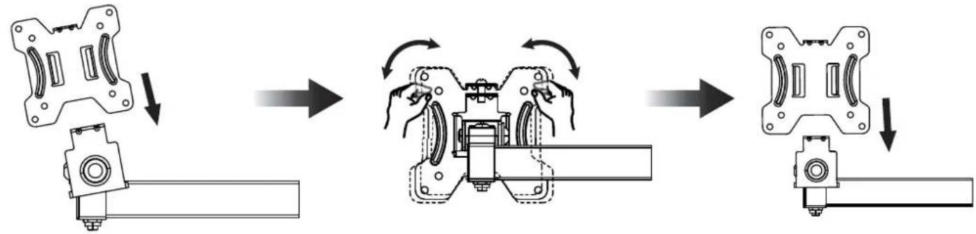 ErgoAV ERDAS2-01B - Étape 2 Fixation du bras pivotant au pilier support - 2