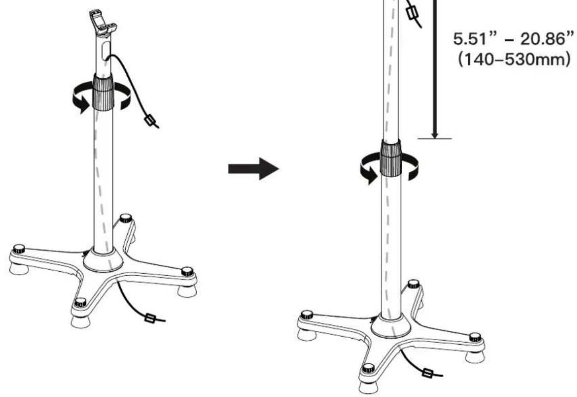 ErgoAV ERSSM3-01B - Étape 4 Installer le poteau de support à la base - 2