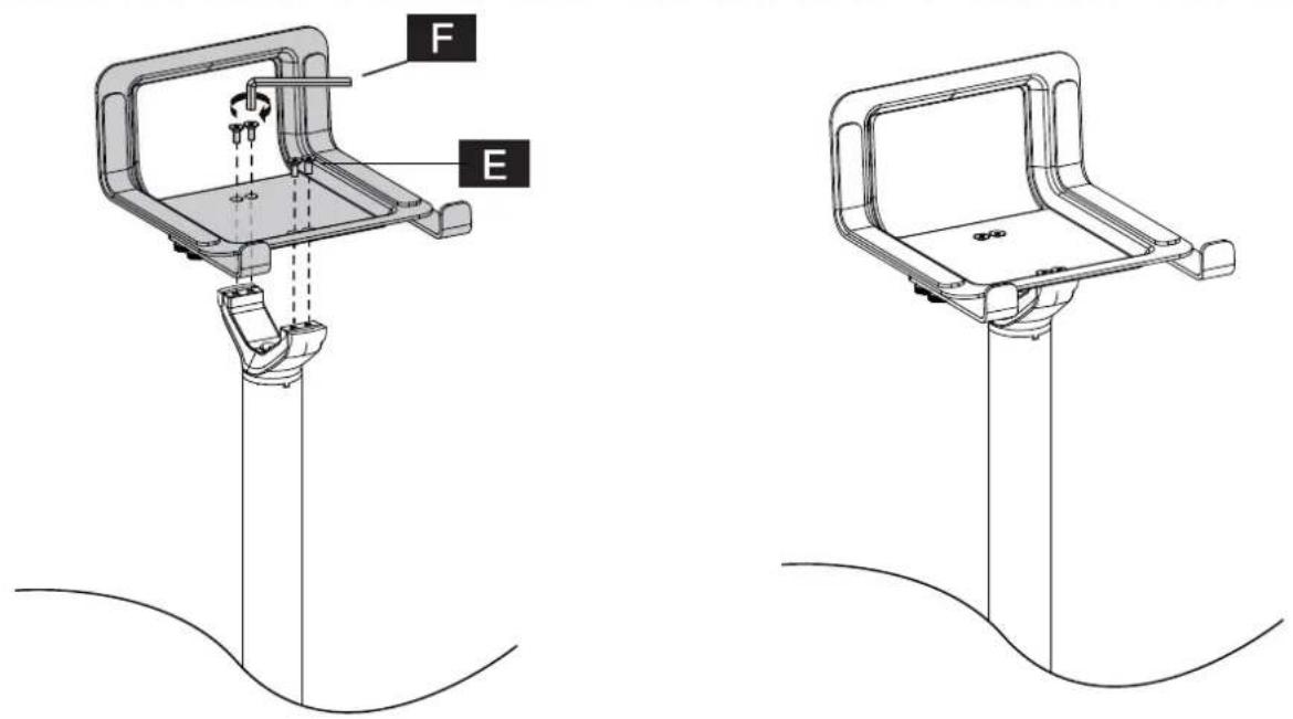 ErgoAV ERSSM3-01B - Étape 5 Fixer le support du haut-parleur au poteau de support - 3