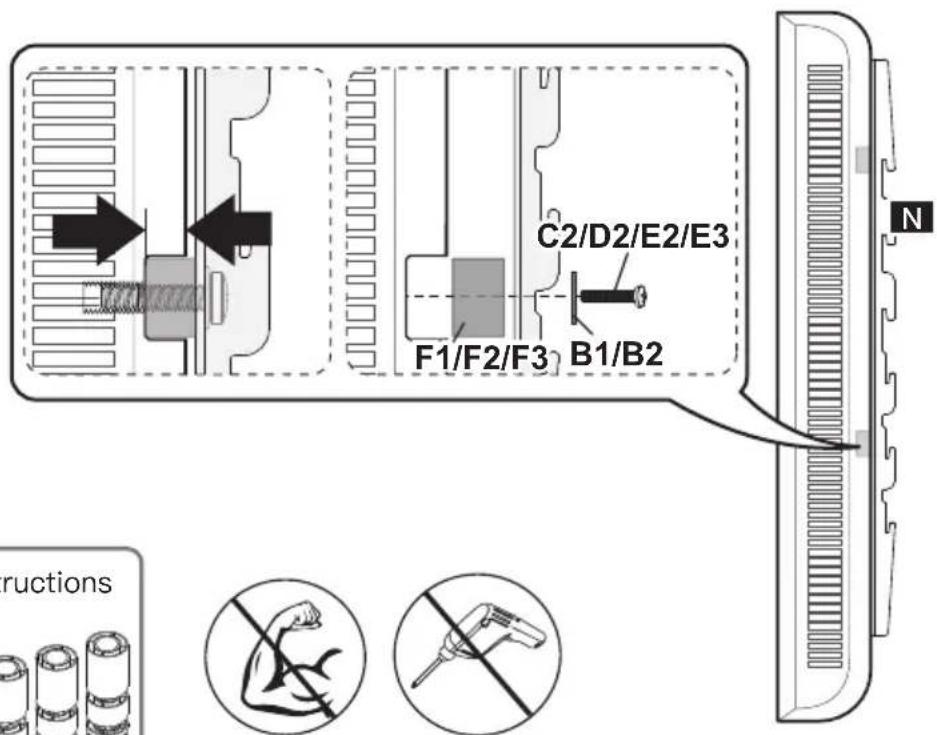 ErgoAV ERTSL2-01B - Option E (For Recessed Holes) - 1