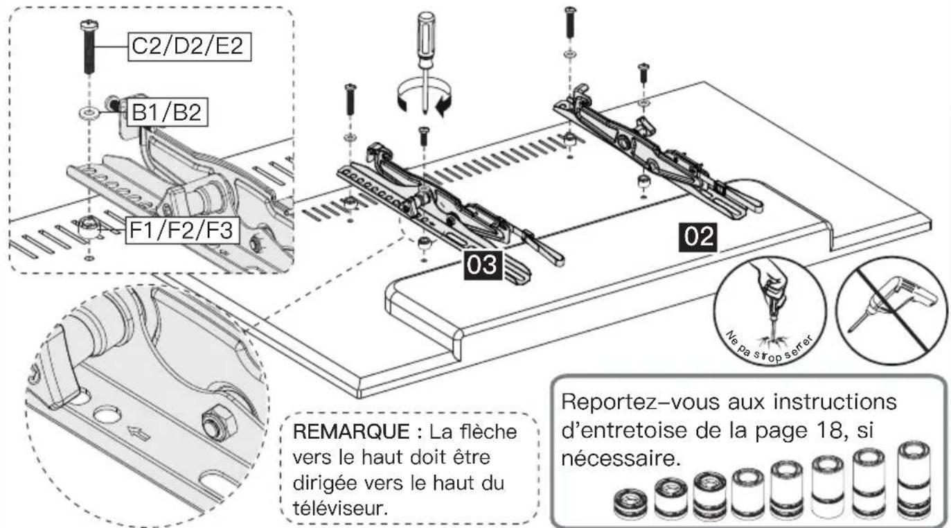 ErgoAV ERMTM2-01B - Option C (pour un téléviseur avec une surépaisseur) - 2