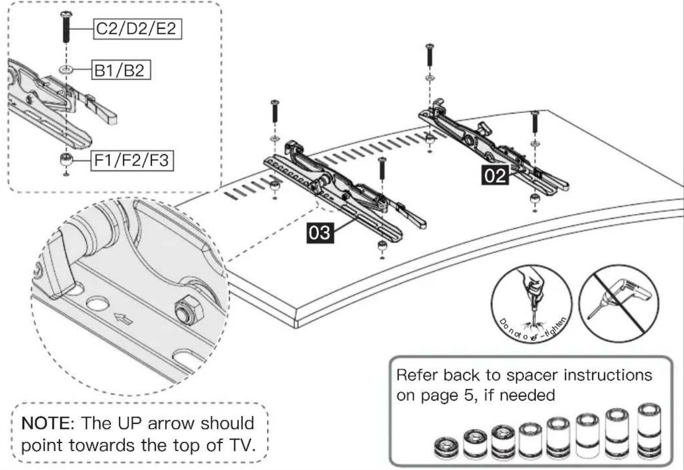 ErgoAV ERMTM2-01B - Option B (For Round Back TV) - 1