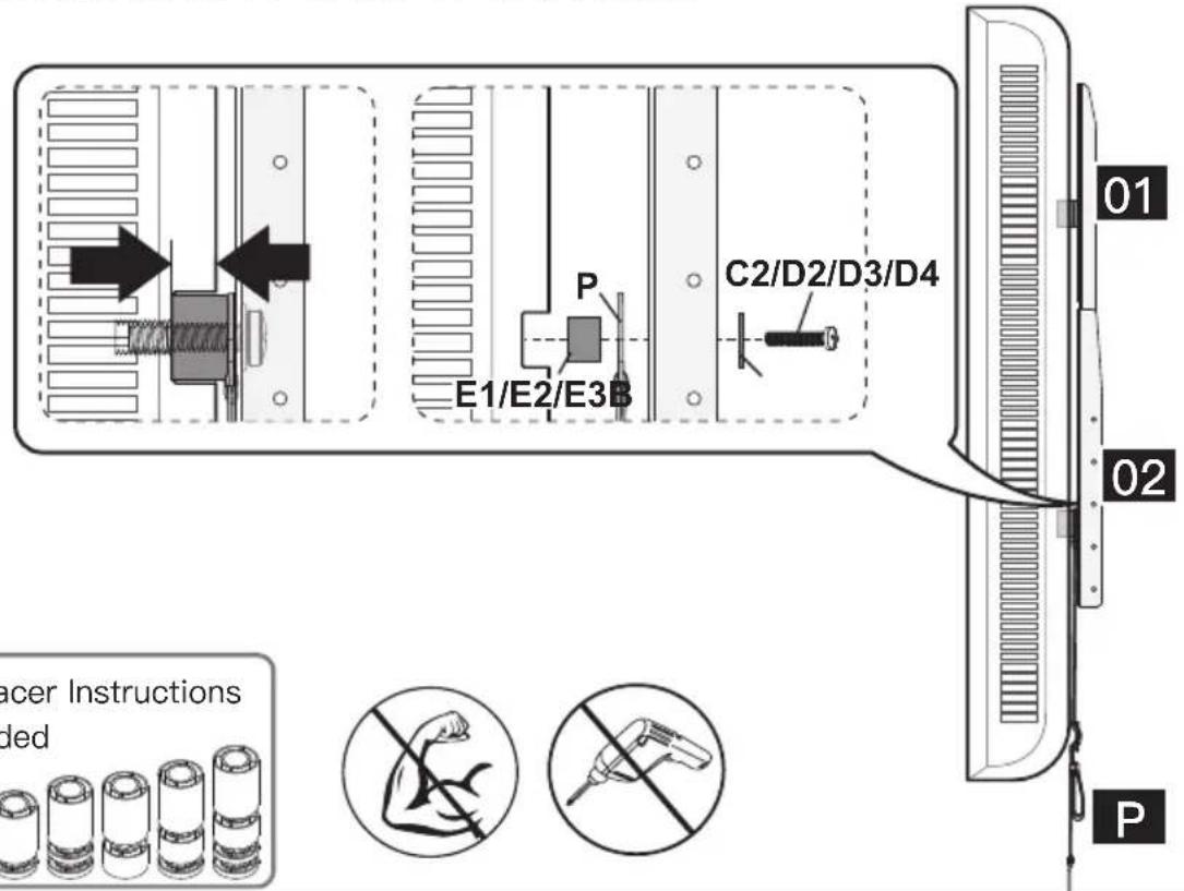 ErgoAV ERTSX1-01B - Option E (For Recessed Holes) - 1