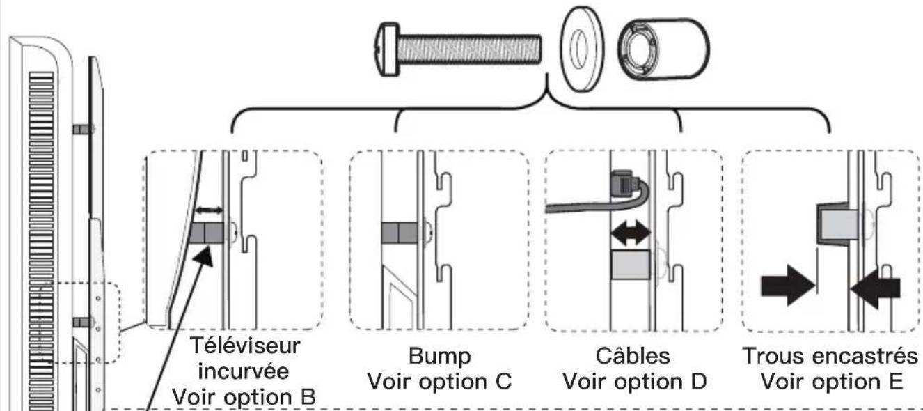 ErgoAV ERTSX1-01B - Sélectionnez les boulons TV - 4