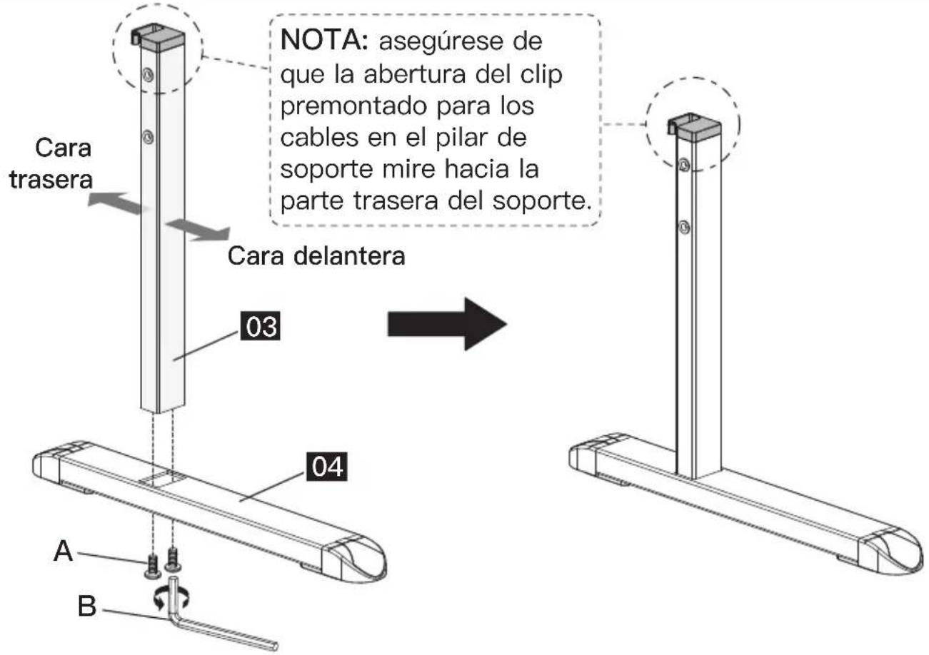 ErgoAV ERTSX1-01B - Piezas y herrajes suministrados para el paso 1 - 1