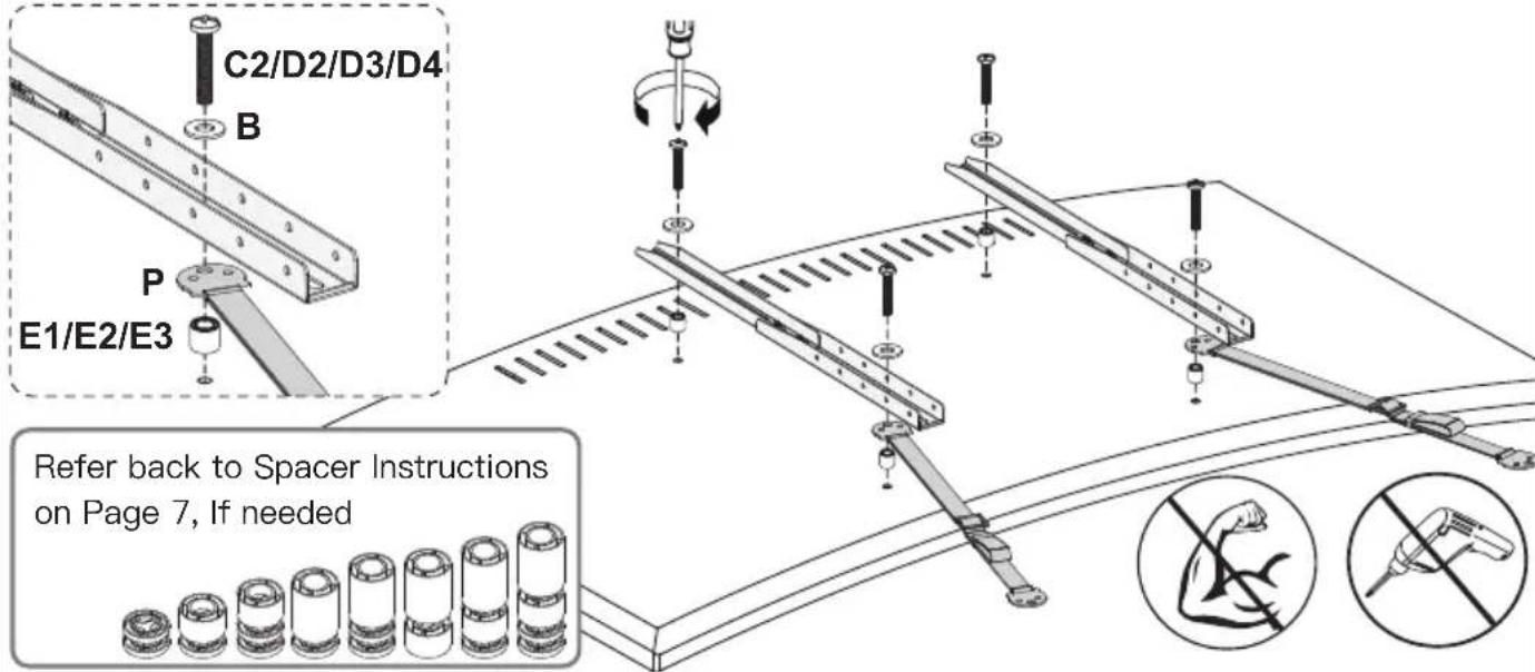 ErgoAV ERTSX1-01B - Option A (For Flat Back TV) - 2