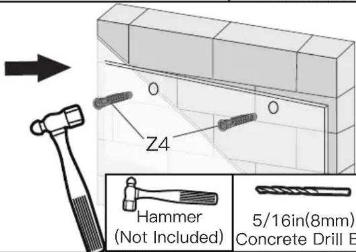 ErgoAV ERTSX1-01B - Step 5C For Solid Concrete or Concrete Block Installation - 4
