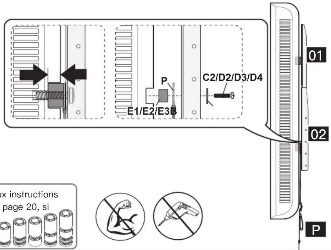 ErgoAV ERTSX1-01B - Option E (Pour les trous encastrés) - 1