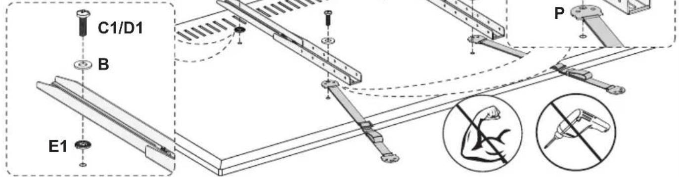 ErgoAV ERTSX1-01B - Option A (Pour un téléviseur à dos plat) - 1