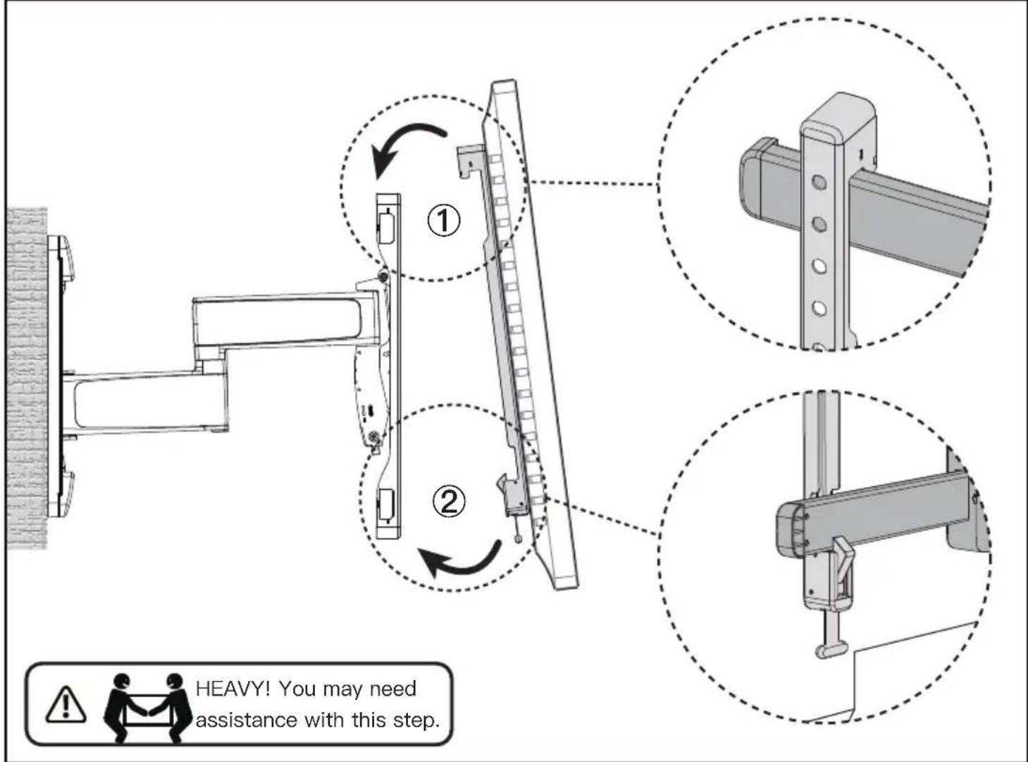 ErgoAV ERMML4-01B - Step 3 Secure the Arm Assembly to the Wall Plate - 3
