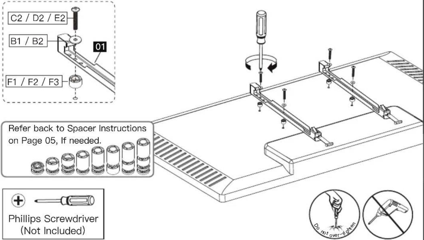 ErgoAV ERMML4-01B - Option C (For TV with A "Bump") - 1