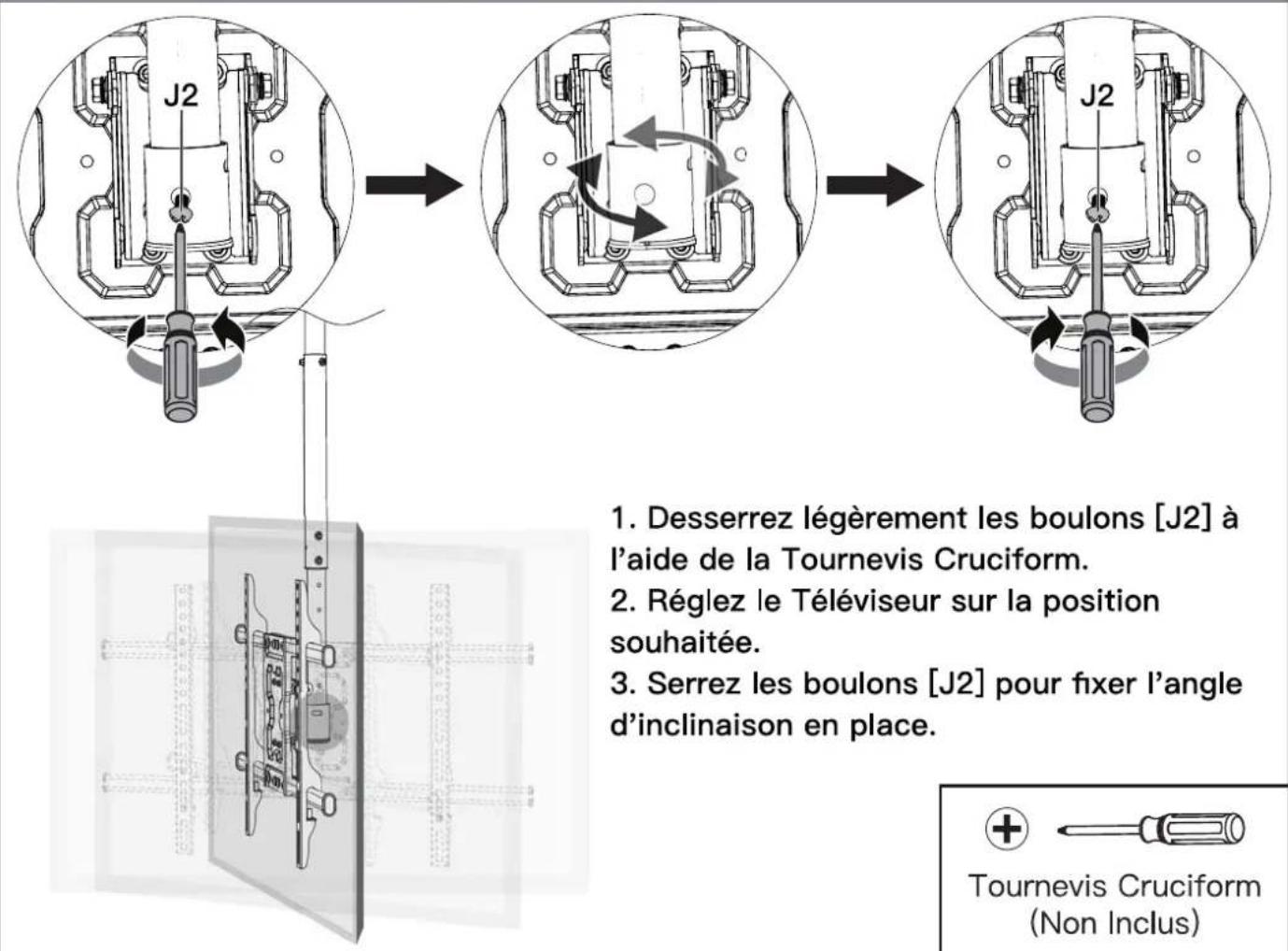 ErgoAV ERMCL1-01B - Ajustement pour les plafonds non nivelés - 2