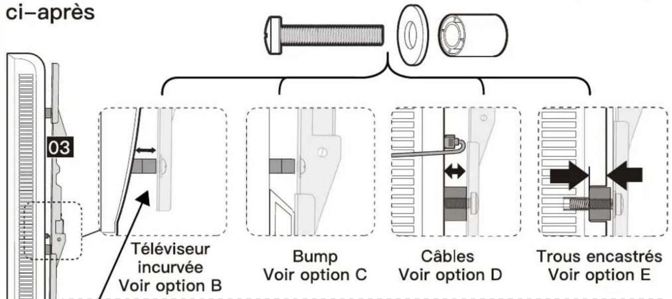 ErgoAV ERMMX1-01B - Sélectionnez les boulons TV - 5