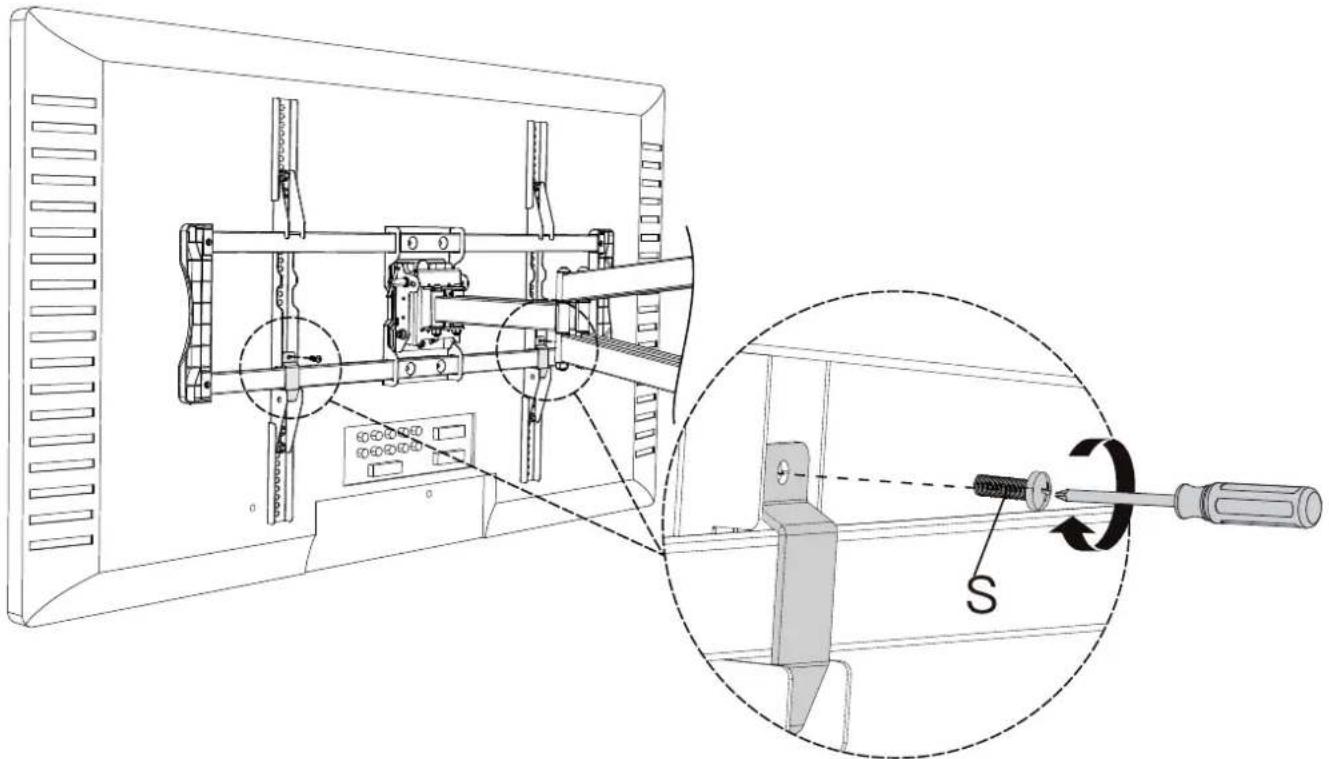ErgoAV ERMMX1-01B - Étape 5 Accrocher le Téléviseur sur le support avant - 4