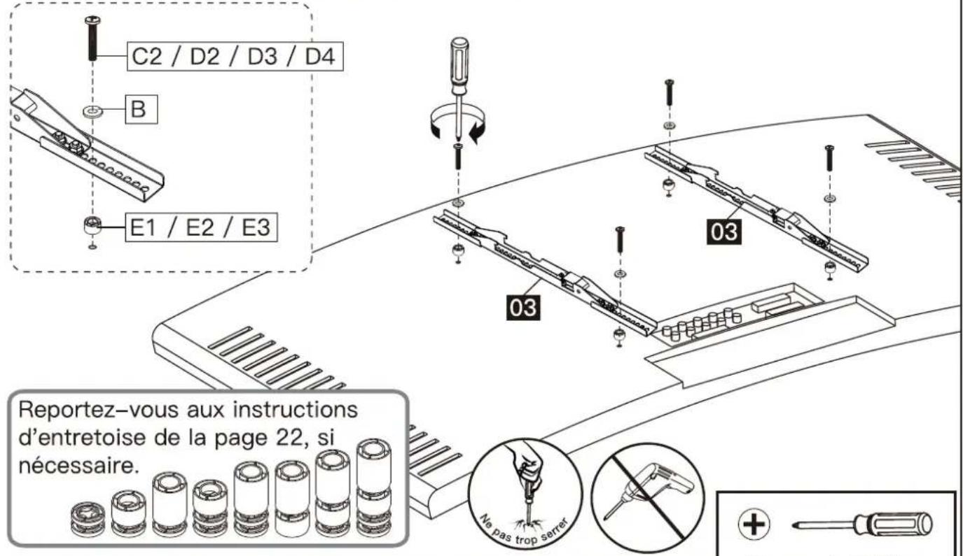 ErgoAV ERMMX1-01B - Option B (pour un téléviseur à dos arrondi) - 1