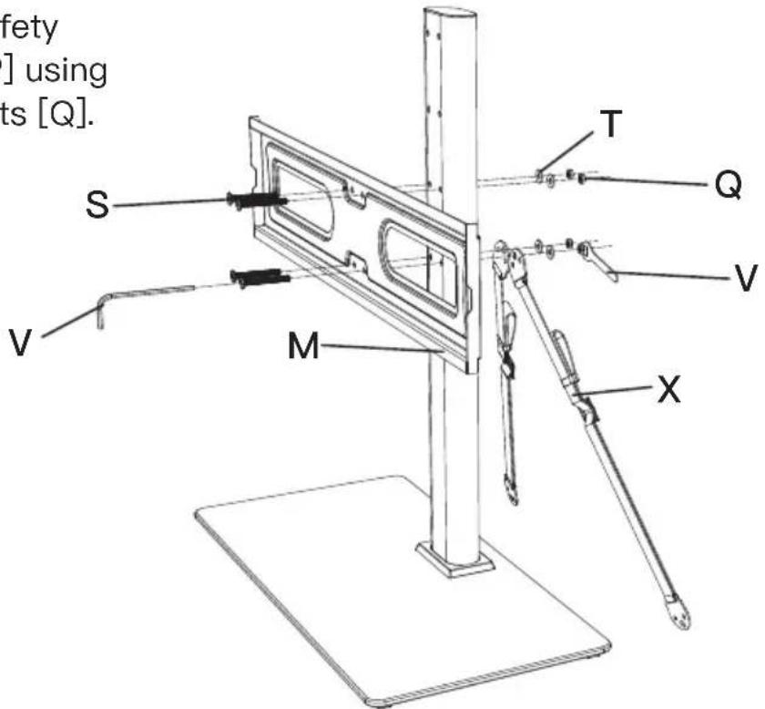 ErgoAV ERTSL1-01B - Step 3 Connect the TV Plate [M] to Support Pillar [P] - 5